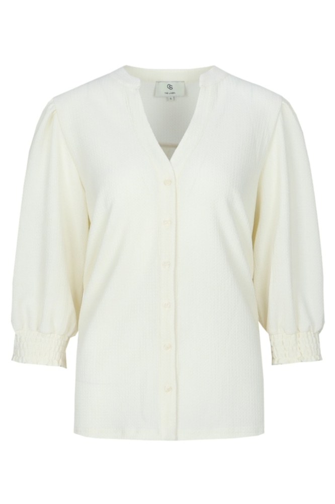 C&S The Label zand dames blouse | Vooraanzicht