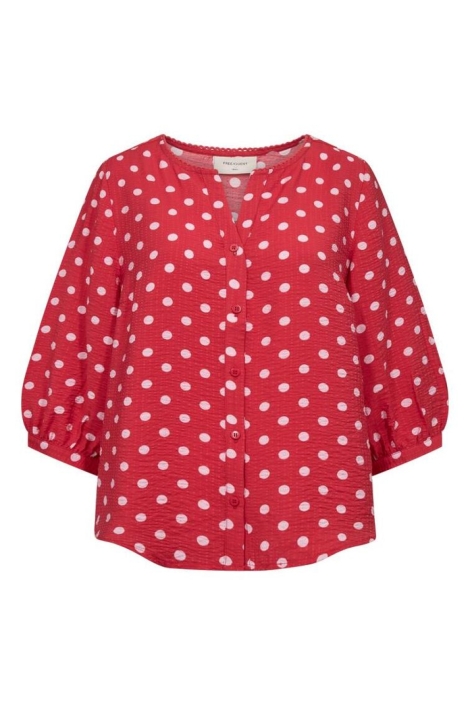 Freequent rode dames blouse | Vooraanzicht