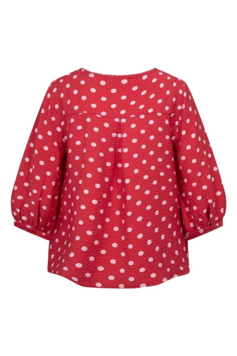 Freequent rode dames blouse | Achteraanzicht