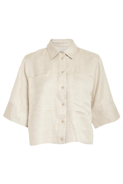 Minus beige dames blouse | Vooraanzicht
