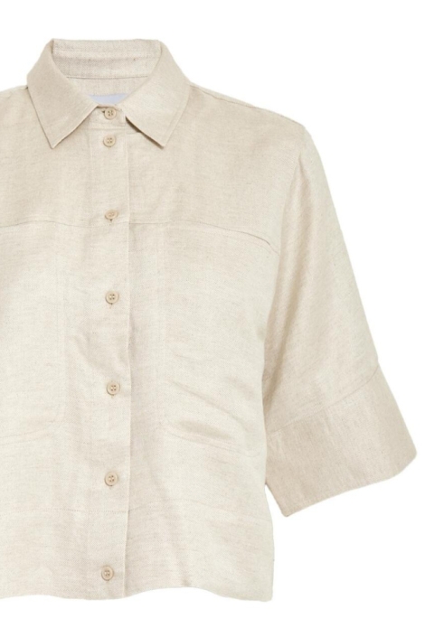 Minus beige dames blouse | Close up