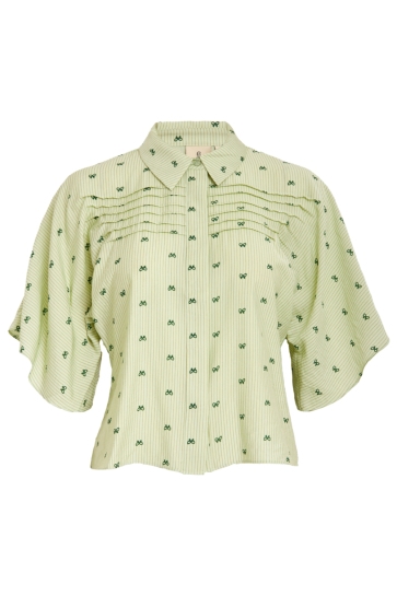 Peppercorn Blouse OSA BATSLEEVE SHIRT PC8865 3014P NILE GREEN PRINT