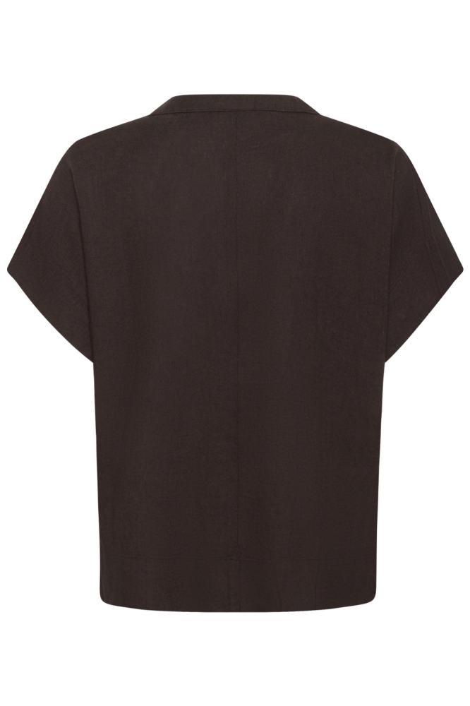 Kaffe bruine dames t-shirt | Achteraanzicht