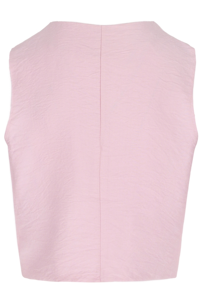 LolaLiza roze dames gilet | Achteraanzicht
