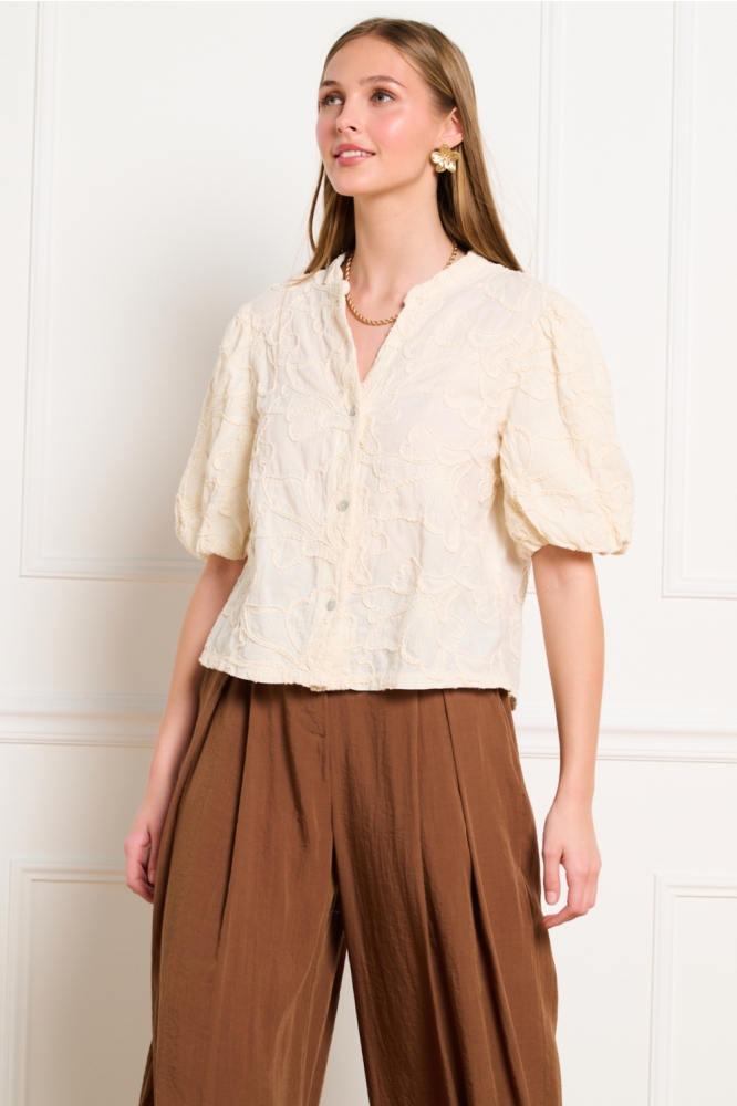 LolaLiza beige dames blouse | 