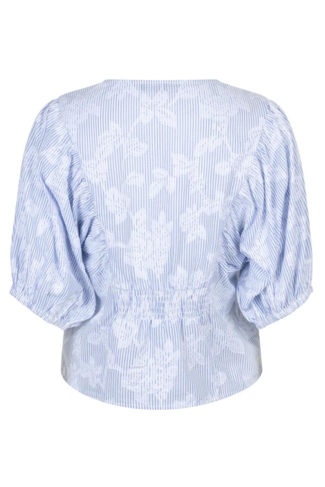 Red Button blauwe dames blouse | Achteraanzicht