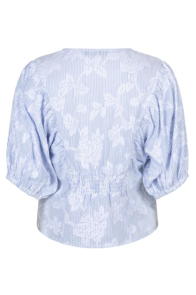 Red Button blauwe dames blouse | Achteraanzicht