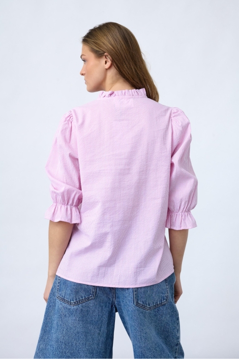 SisterS point roze dames blouse | Model achteraanzicht