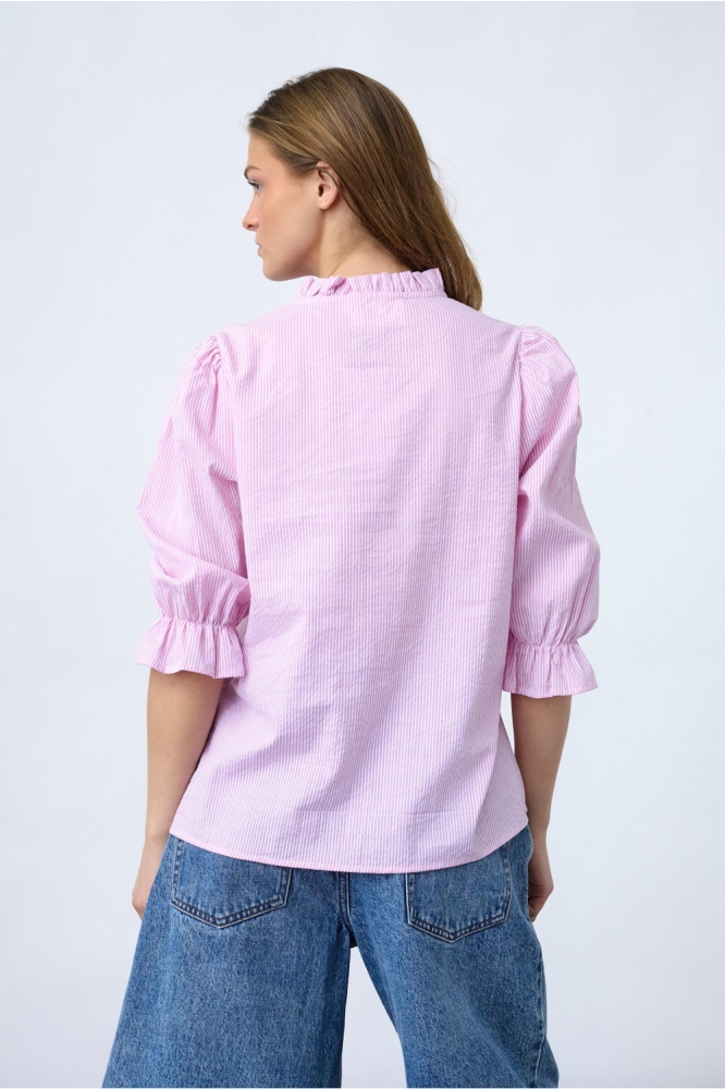 SisterS point roze dames blouse | Model achteraanzicht