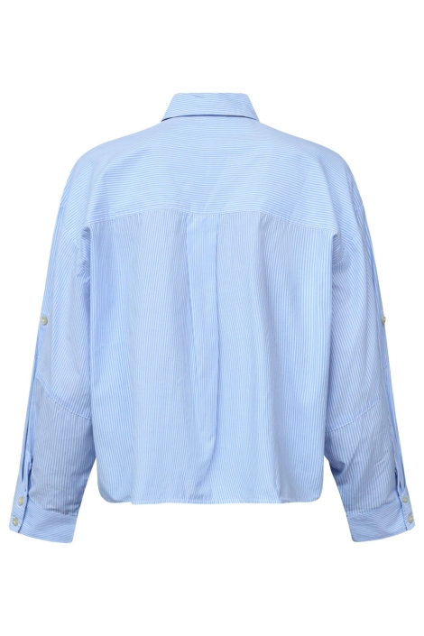 SisterS point blauwe dames blouse | Achteraanzicht