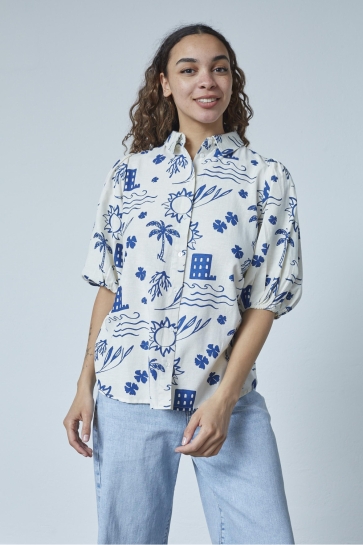 SisterS point Blouse ELLA SH62 18850 BEACH BLUE
