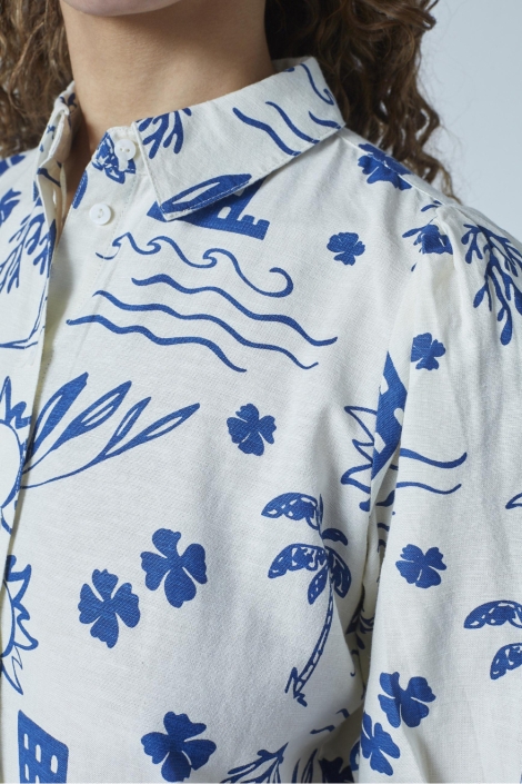 SisterS point witte dames blouse | Close up