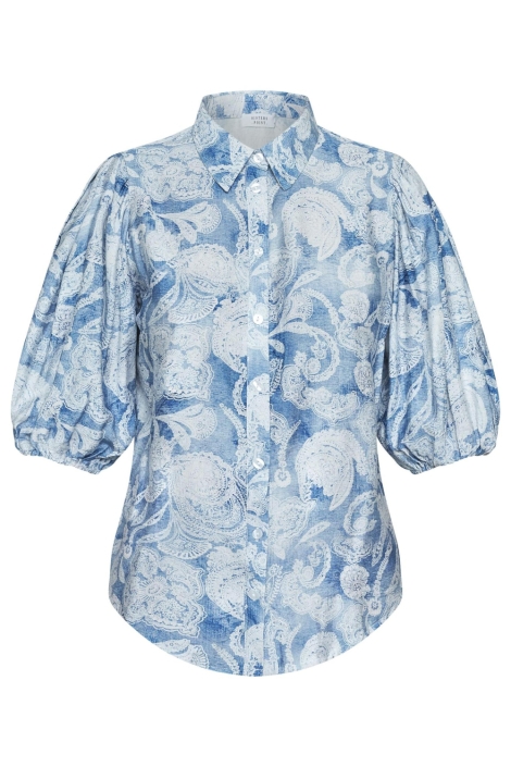 SisterS point blauwe dames blouse | Vooraanzicht
