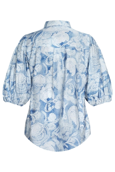 SisterS point blauwe dames blouse | Achteraanzicht