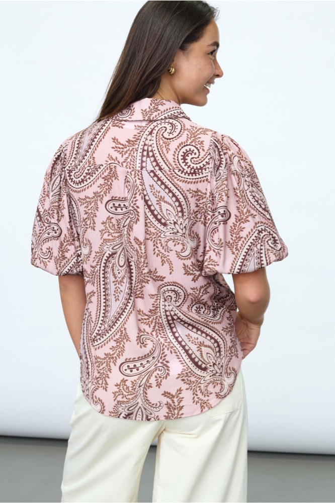 SisterS point roze dames blouse | Model achteraanzicht