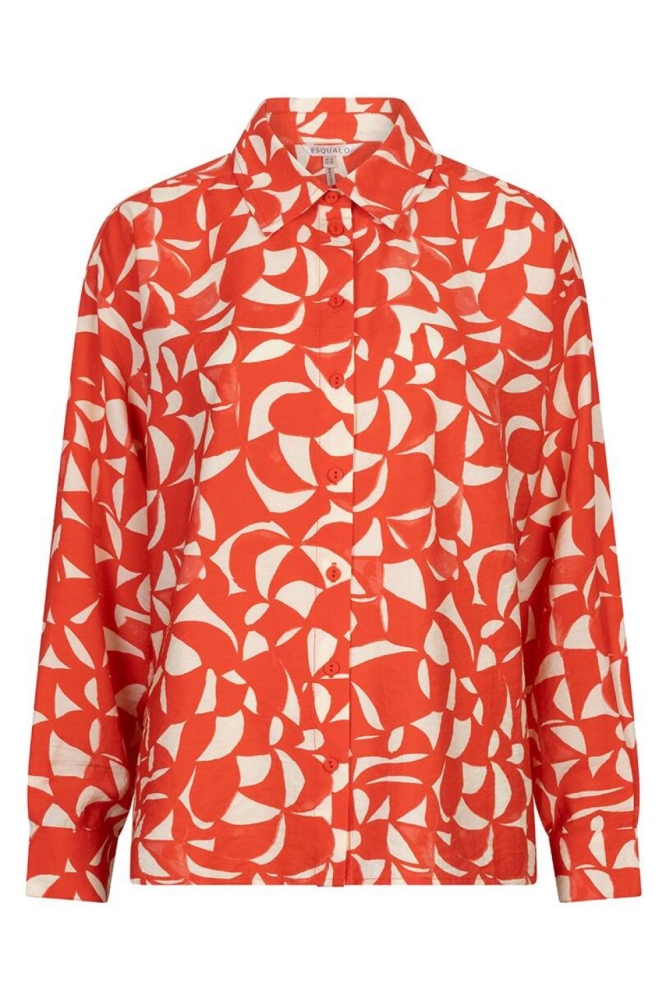 EsQualo rode dames blouse | Vooraanzicht