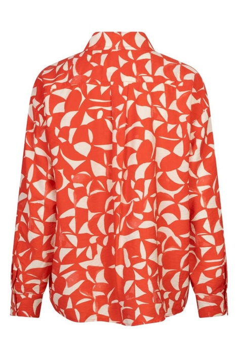 EsQualo rode dames blouse | Achteraanzicht