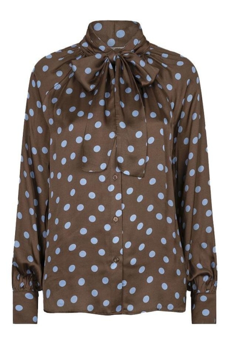 EsQualo bruine dames blouse | Vooraanzicht