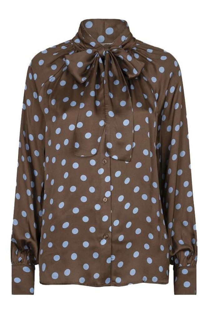 EsQualo bruine dames blouse | Vooraanzicht