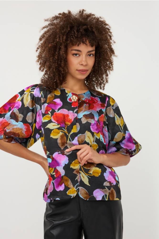 EsQualo multi color dames blouse | 
