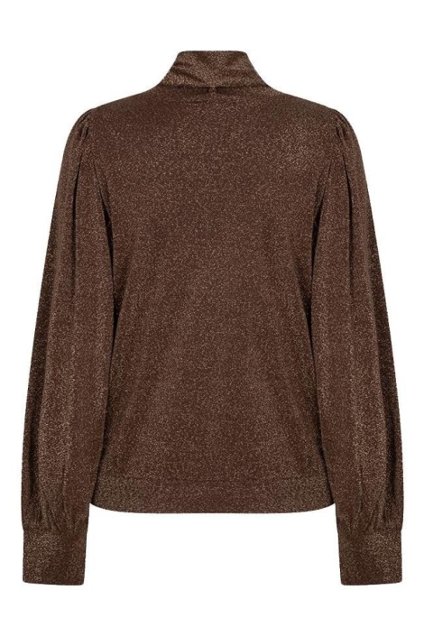 EsQualo bruine dames blouse | Achteraanzicht