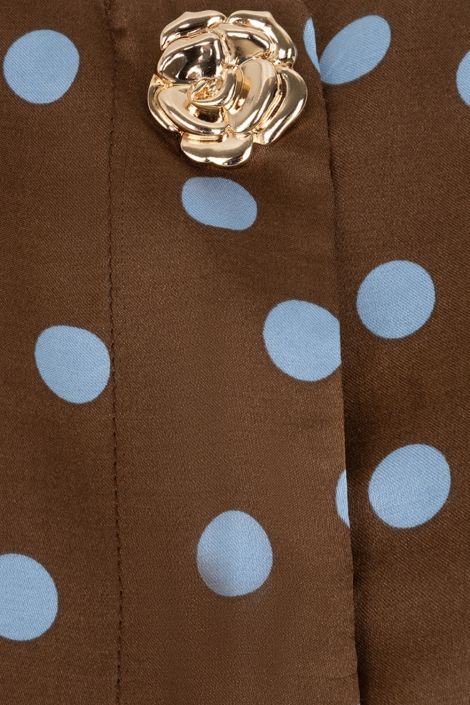 EsQualo bruine dames blouse | Kleurstaal