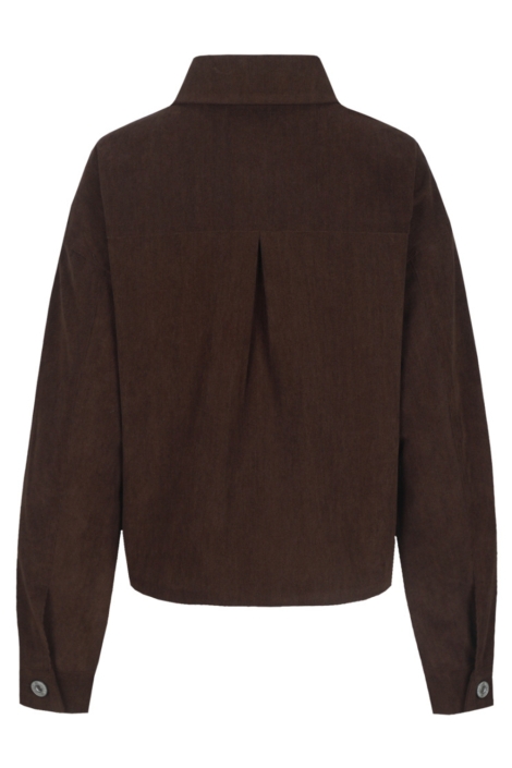 Fluresk bruine dames blouse | Achteraanzicht