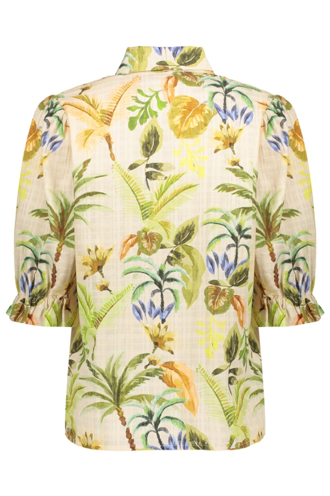 Geisha beige dames blouse | Achteraanzicht