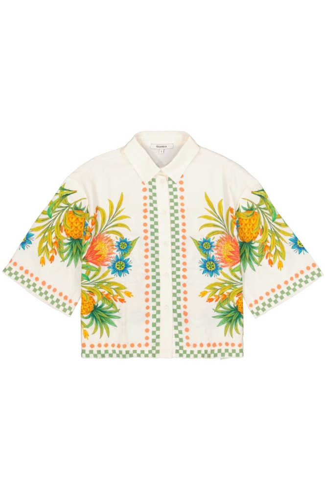 Garcia beige dames blouse | Vooraanzicht