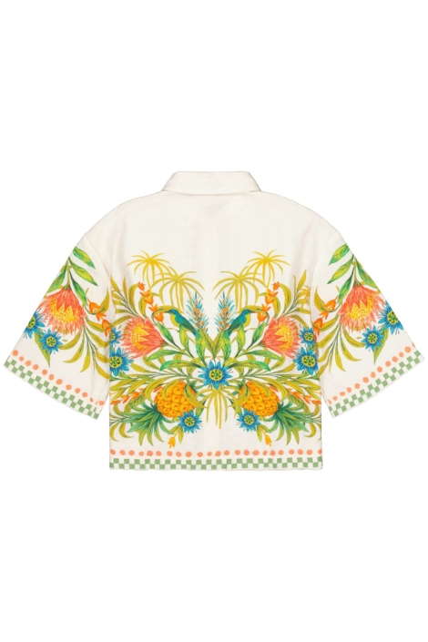 Garcia beige dames blouse | Achteraanzicht