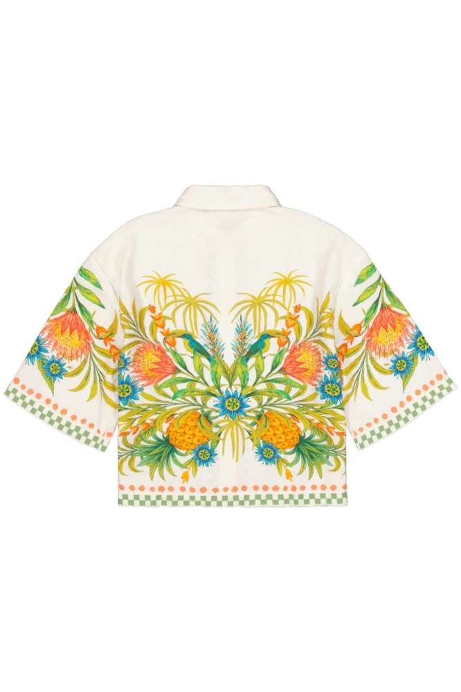 Garcia beige dames blouse | Achteraanzicht