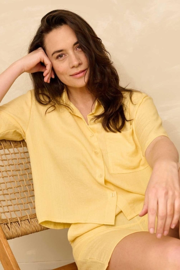 FOS Amsterdam Blouse MEREL UNI 7752 700 GEEL