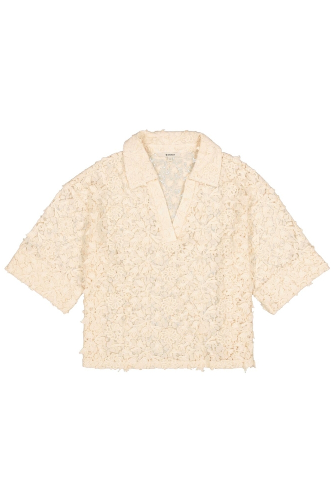 Garcia beige dames blouse | Vooraanzicht