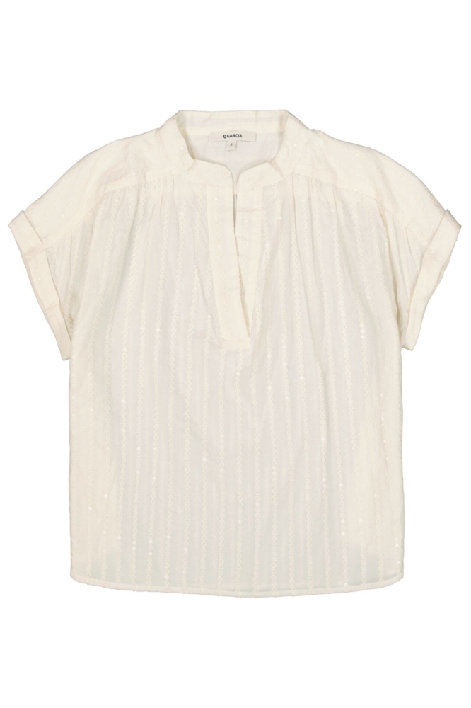 Garcia beige dames blouse | Vooraanzicht