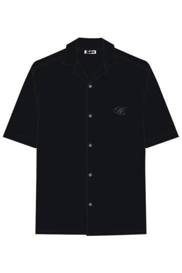 Malelions Blouse SEERSUCKER SHIRT MWC30026055 BLACK