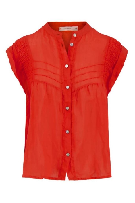 Zusss oranje dames blouse | Vooraanzicht