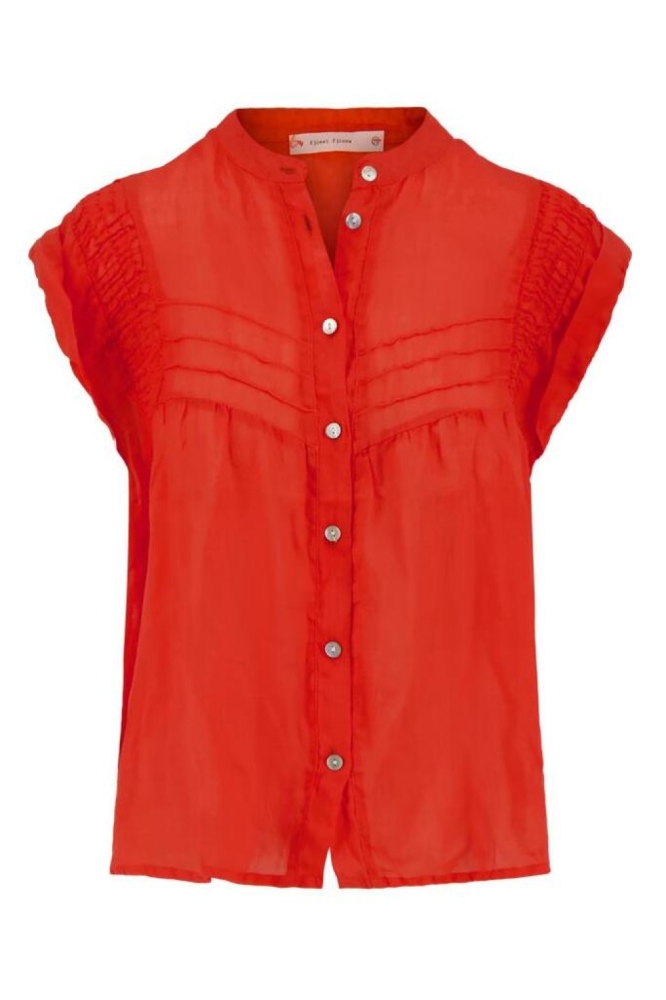 Zusss oranje dames blouse | Vooraanzicht