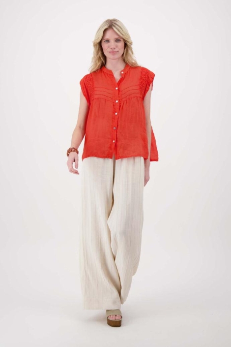 Zusss oranje dames blouse | Model