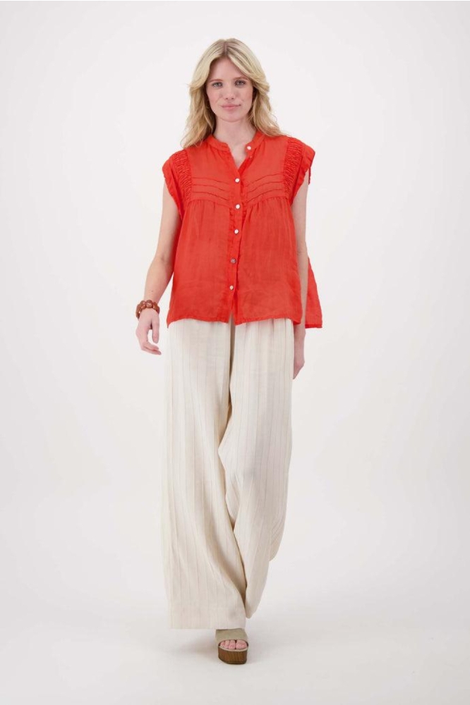 Zusss oranje dames blouse | Model