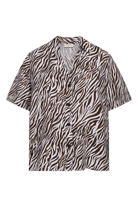 Freequent bruine dames blouse | Vooraanzicht