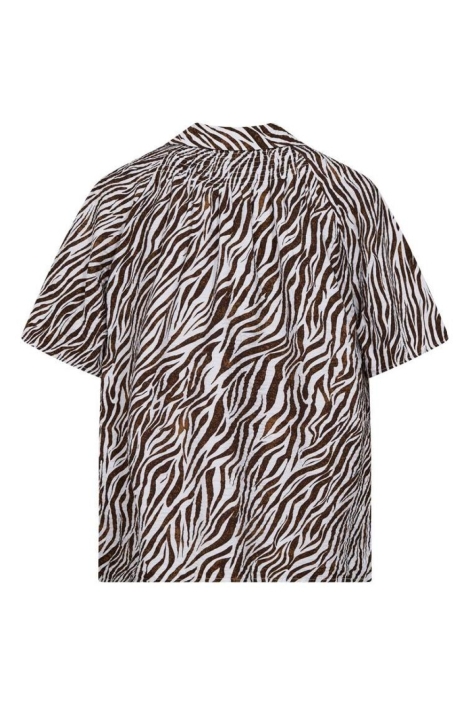 Freequent bruine dames blouse | Achteraanzicht