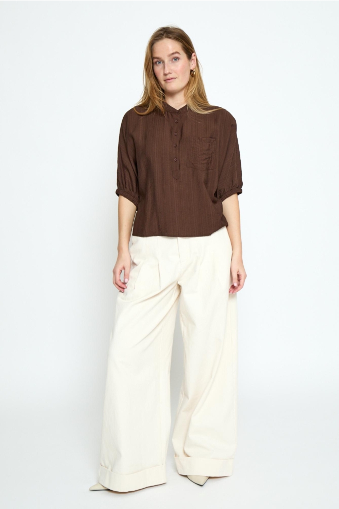 Minus bruine dames blouse | Model
