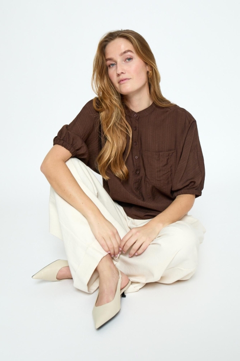 Minus bruine dames blouse | Model