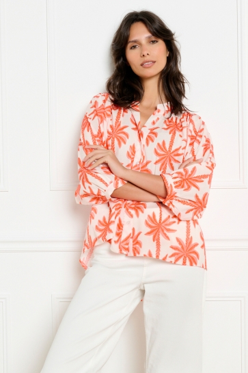LolaLiza Blouse C MARE 3 05703135 1013 White/Coral