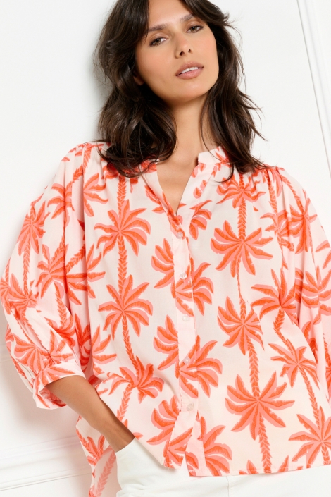 LolaLiza witte dames blouse | Close up