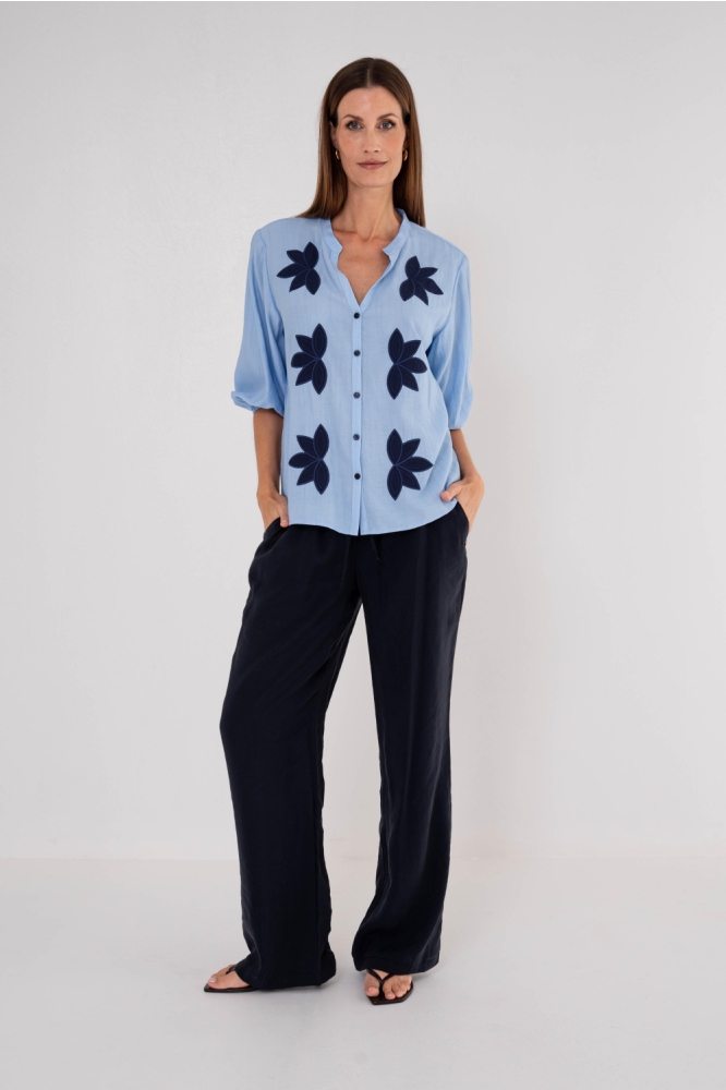 Maicazz blauwe dames blouse | Model