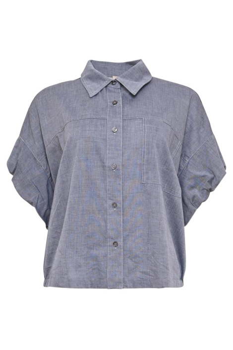 Maicazz blauwe dames blouse | Vooraanzicht