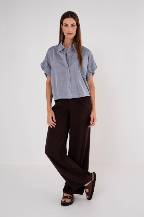 Maicazz blauwe dames blouse | Model