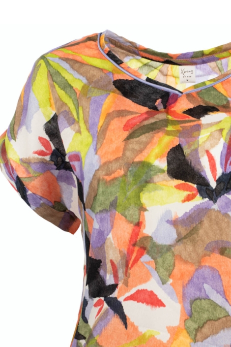 NED oranje dames t-shirt | Close up