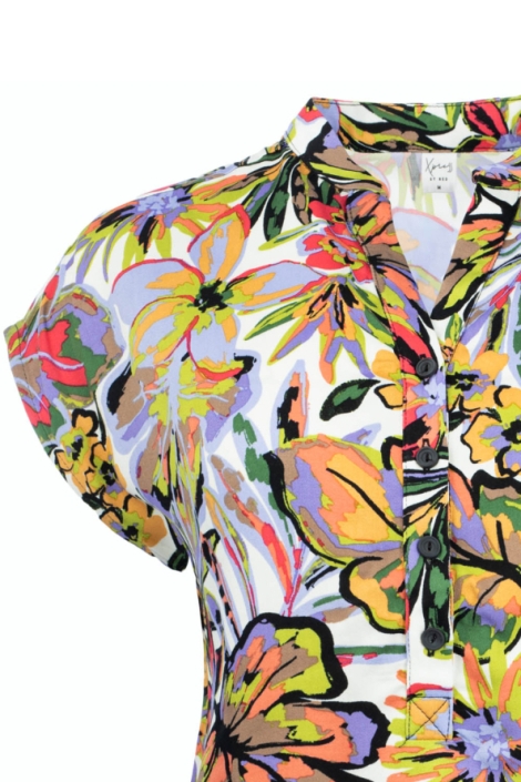 NED ecru dames t-shirt | Close up